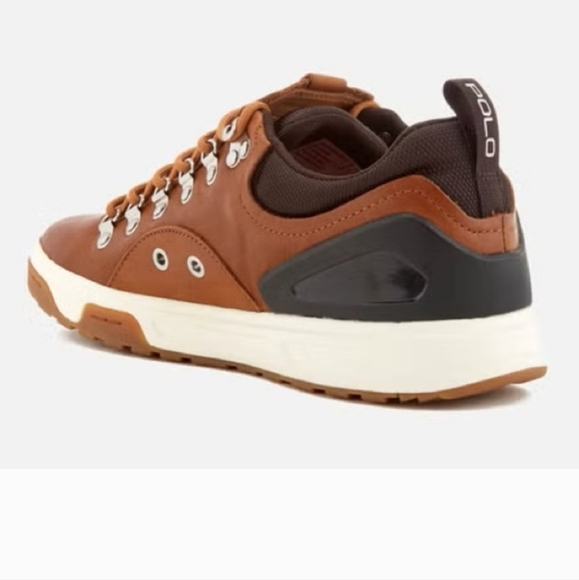 Ralph Lauren Tan Sneakers with Red Accents - Picture 6 of 7